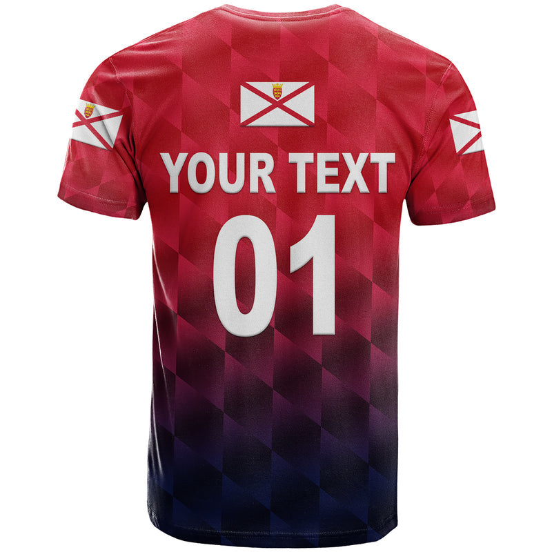 Custom The Bailiwick of Jersey Cricket Unique Style Red NO.1 T Shirt