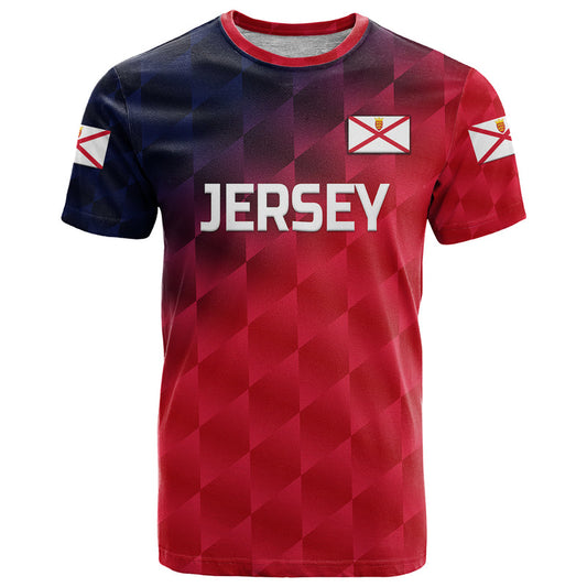 Custom The Bailiwick of Jersey Cricket Unique Style Red NO.2 T Shirt