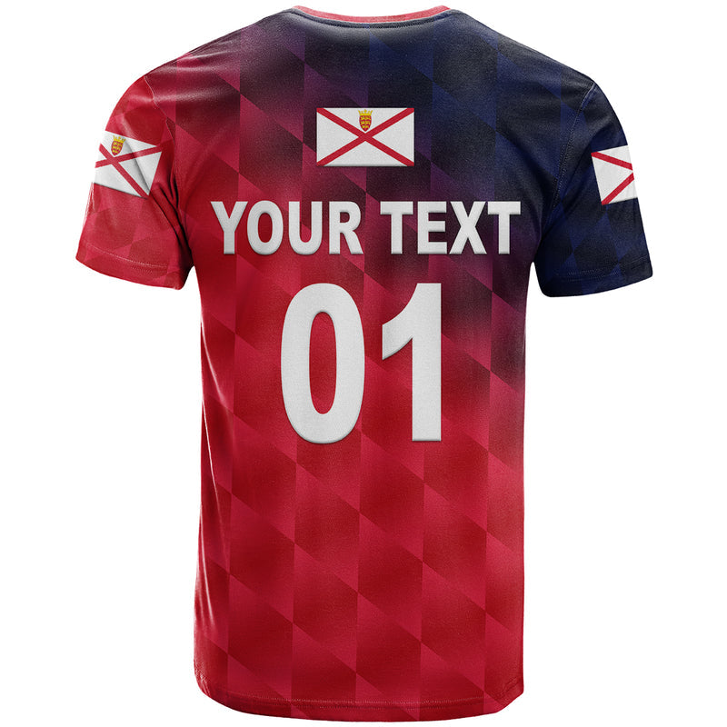 Custom The Bailiwick of Jersey Cricket Unique Style Red NO.2 T Shirt