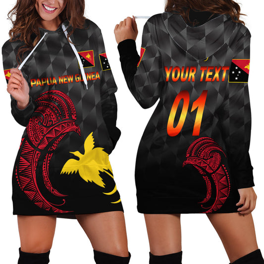 (Custom Personalised) Papua New Guinea Barramundis Cricket Birds Of Paradise Paradisaea Raggiana Original - Black Hoodie Dress