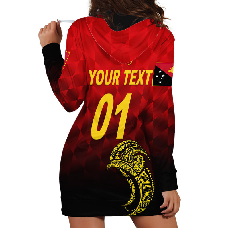 (Custom Personalised) Papua New Guinea Barramundis Cricket Birds Of Paradise Paradisaea Raggiana Original - Red Hoodie Dress