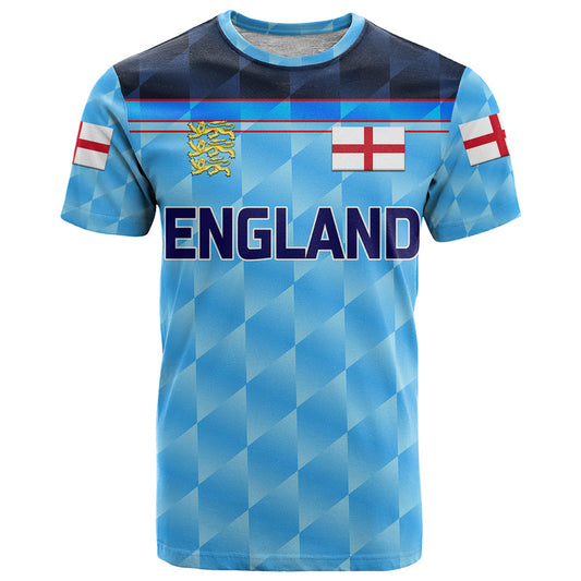 Custom England Cricket Unique Blue T Shirt