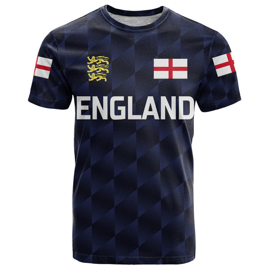 Custom England Cricket Unique Navy T Shirt