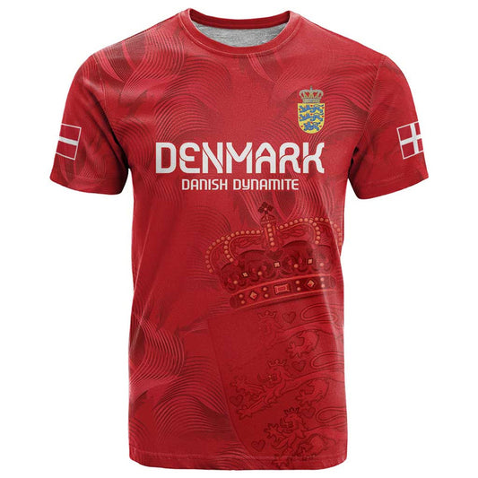 Custom Denmark Football With Coat of Arm T Shirt