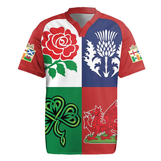 Custom British Lions Combination Of England Irish Scottish Welsh Rugby Jersey