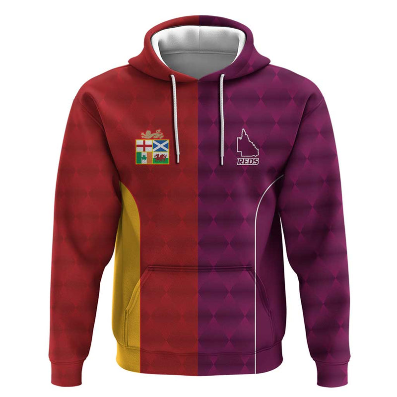 Custom British Lions Australia Queensland Sporty Style Hoodie