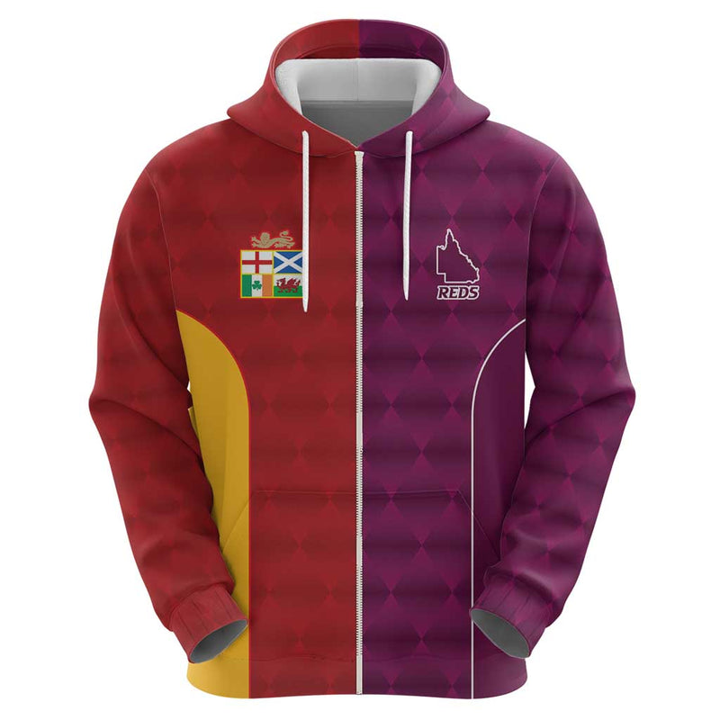 Custom British Lions Australia Queensland Sporty Style Hoodie
