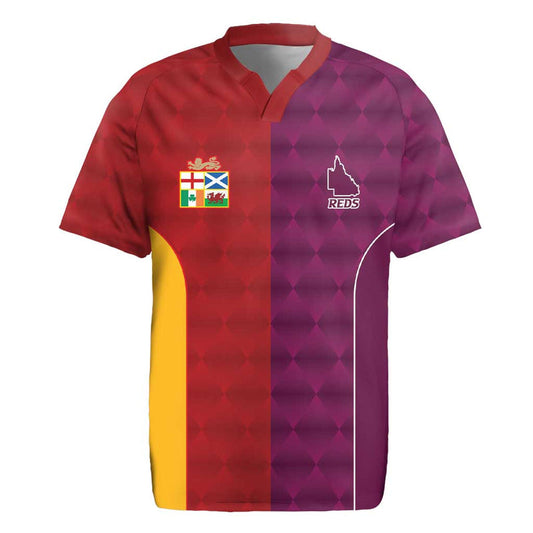 Custom British Lions Australia Queensland Sporty Style Rugby Jersey