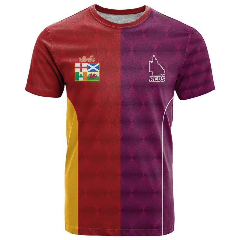 Custom British Lions Australia Queensland Sporty Style T Shirt
