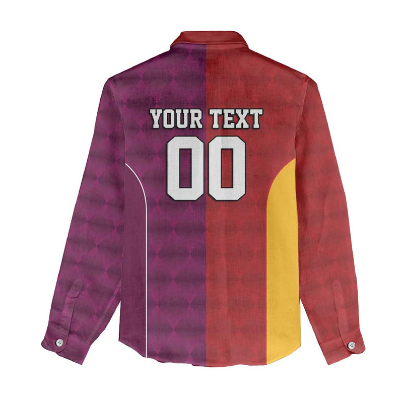 Custom British Lions Australia Queensland Sporty Style Women Casual Shirt