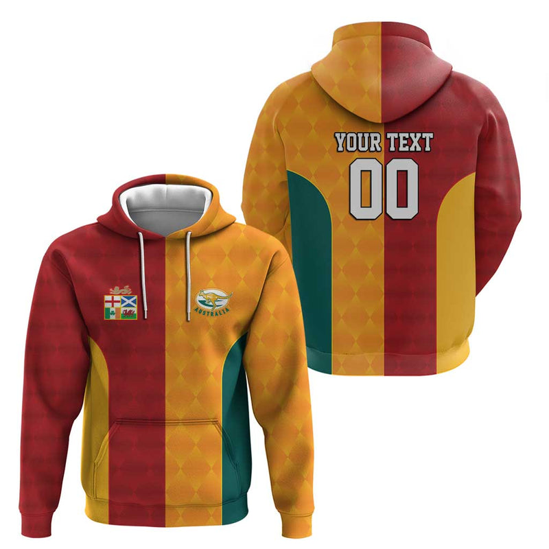 Custom British Lions Australia Wallabies Sporty Style Hoodie