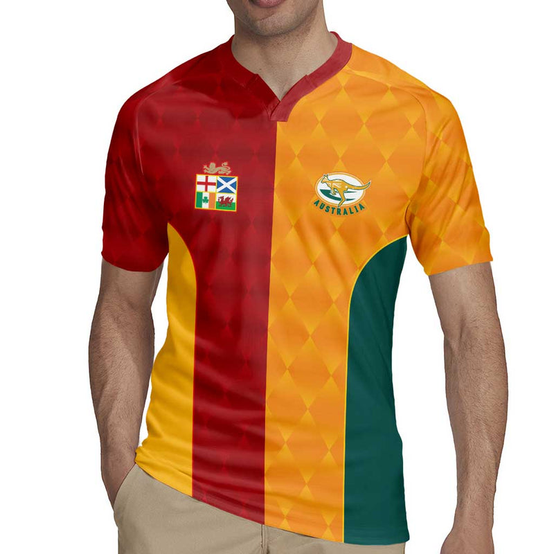 Custom British Lions Australia Wallabies Sporty Style Rugby Jersey