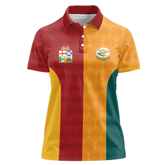 Custom British Lions Australia Wallabies Sporty Style Women Polo Shirt