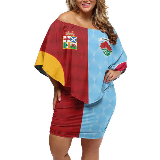 Custom British Lions Australia Waratahs Sporty Style Off Shoulder Short Dress