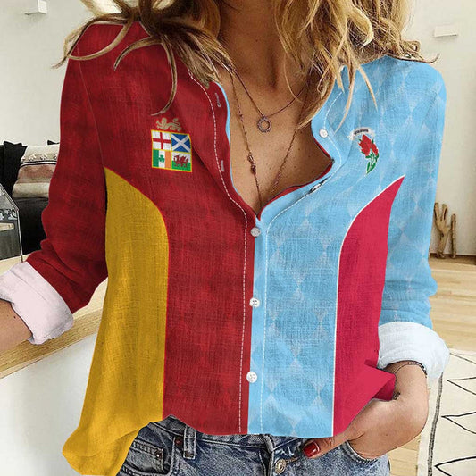 Custom British Lions Australia Waratahs Sporty Style Women Casual Shirt