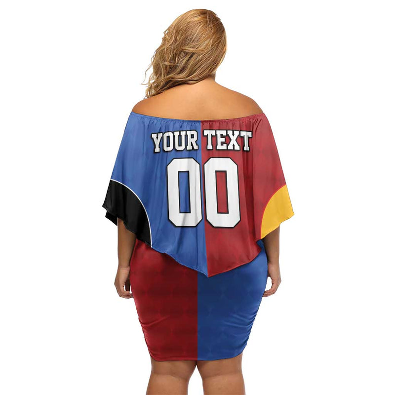 Custom British Lions Australia Western Force Sporty Style Off Shoulder Short Dress