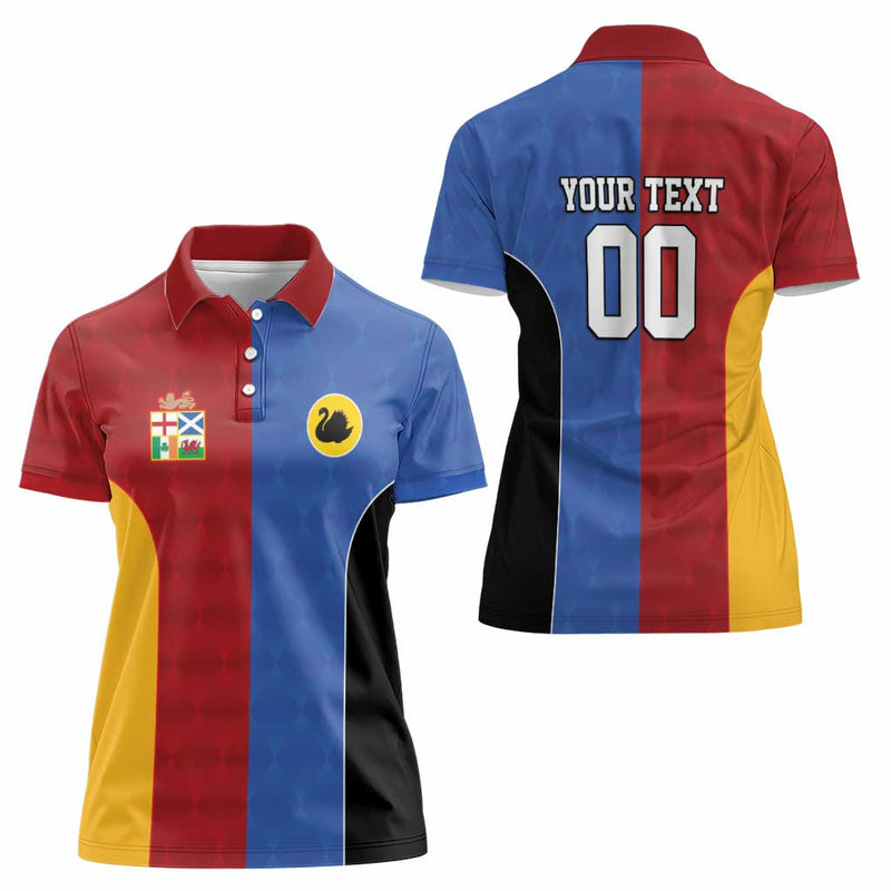 Custom British Lions Australia Western Force Sporty Style Women Polo Shirt