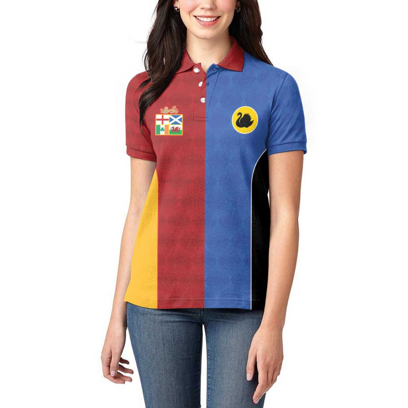 Custom British Lions Australia Western Force Sporty Style Women Polo Shirt