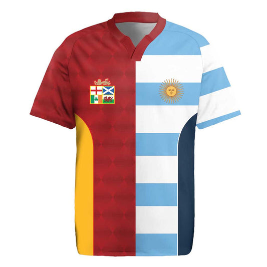 Custom British Lions-argentina Sporty Style Rugby Jersey