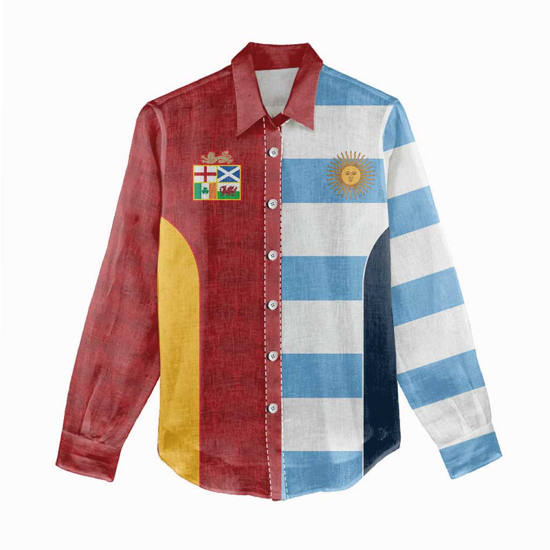 Custom British Lions-Argentina Sporty Style Women Casual Shirt