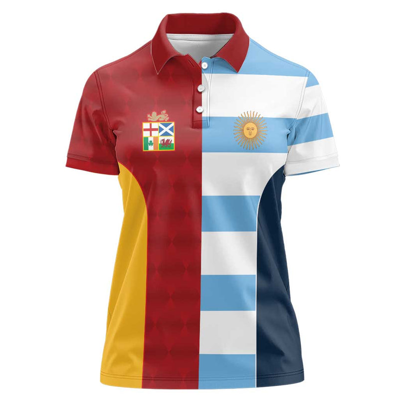 Custom British Lions-Argentina Sporty Style Women Polo Shirt