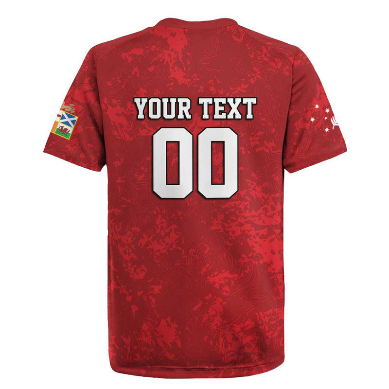 Custom British Lions-aunz Australia-new Zealand Indigenous Motif Rugby Jersey