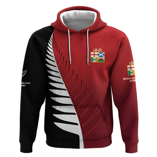 Custom British Lions New Zealand Half Black Fern Hoodie