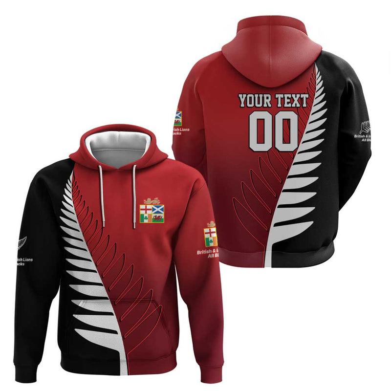 Custom British Lions New Zealand Half Black Fern Hoodie
