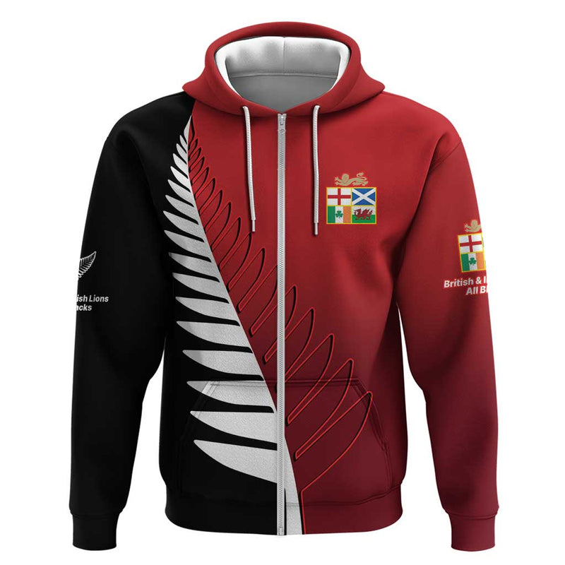 Custom British Lions New Zealand Half Black Fern Hoodie