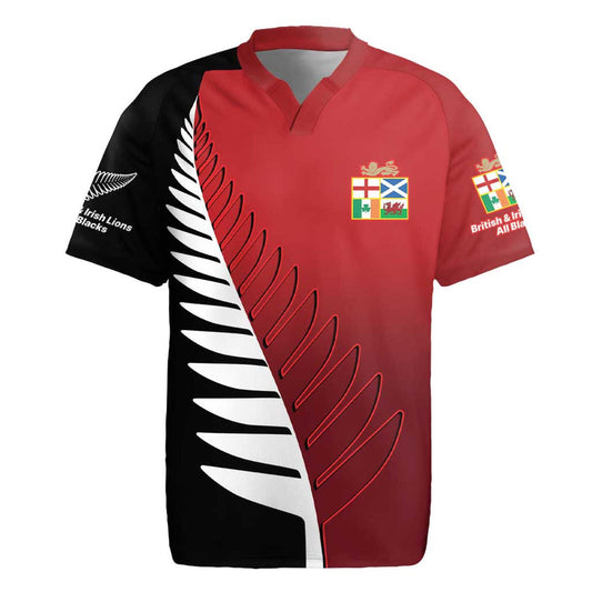 Custom British Lions New Zealand Half Black Fern Rugby Jersey