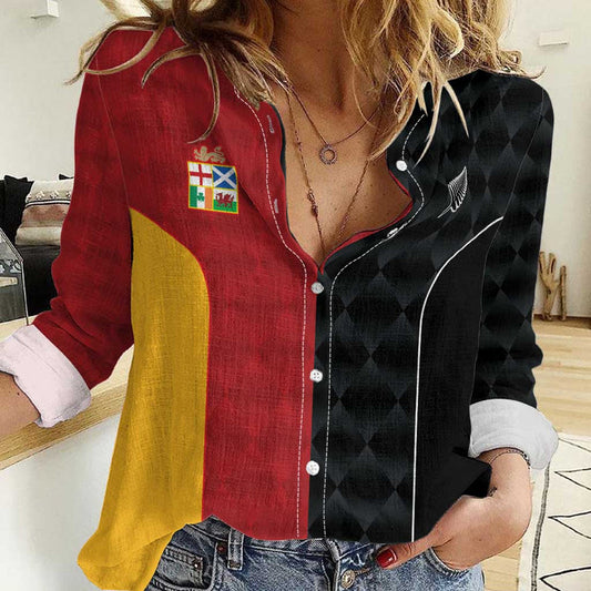 Custom British Lions New Zealand Sporty Style Women Casual Shirt