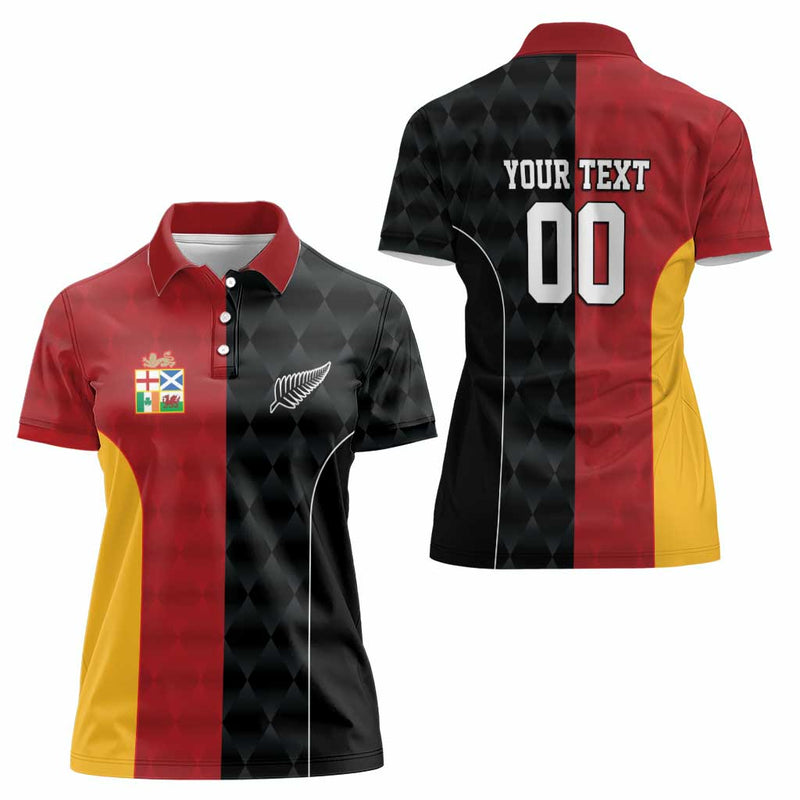 Custom British Lions New Zealand Sporty Style Women Polo Shirt
