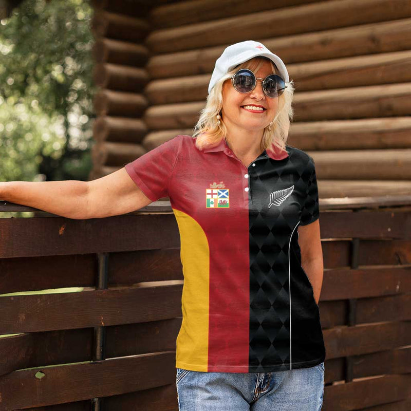Custom British Lions New Zealand Sporty Style Women Polo Shirt