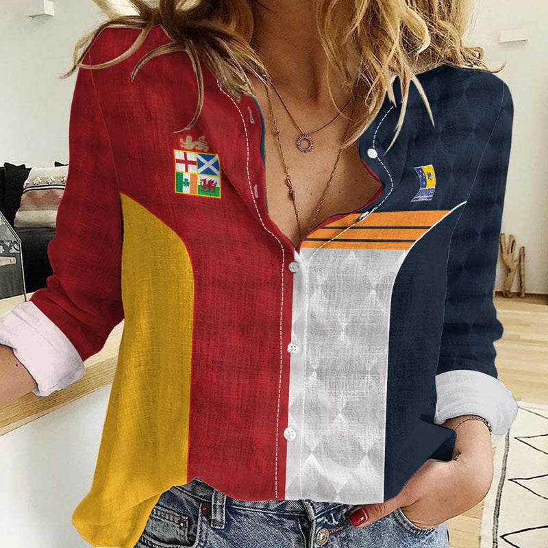 Custom British Lions Australia ACT Sporty Style Women Casual Shirt