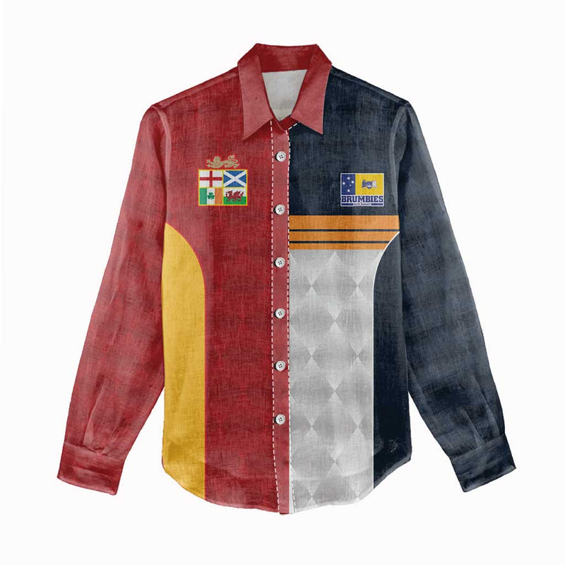 Custom British Lions Australia ACT Sporty Style Women Casual Shirt