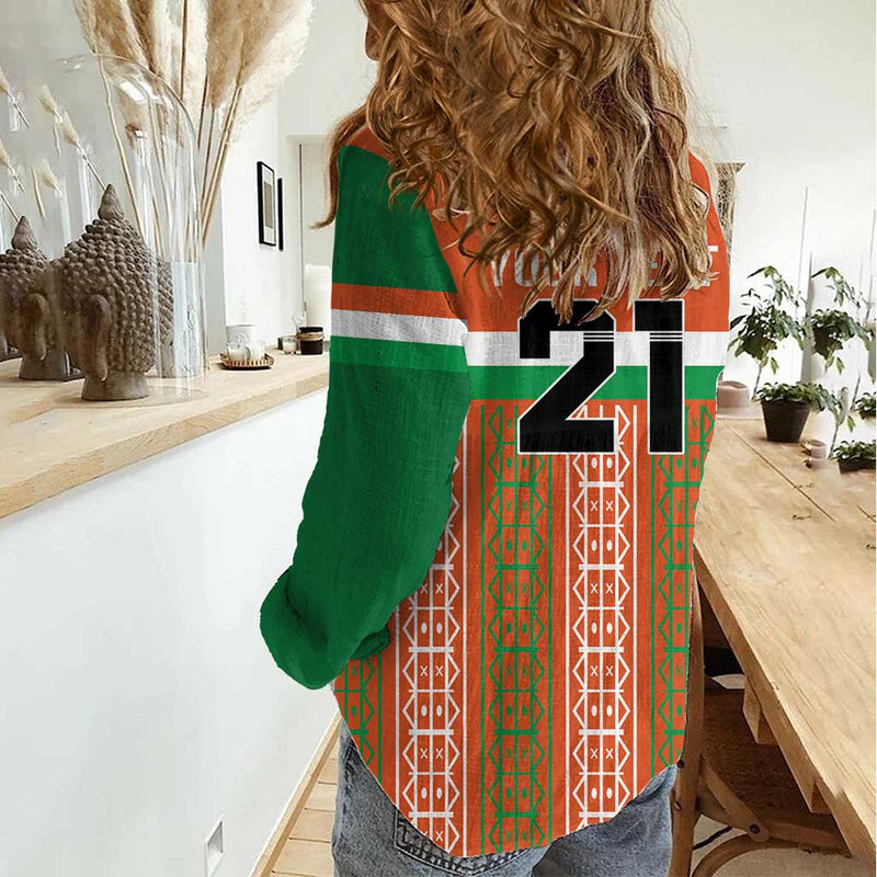 Equipe de Football Du Niger Custom Women Casual Shirt