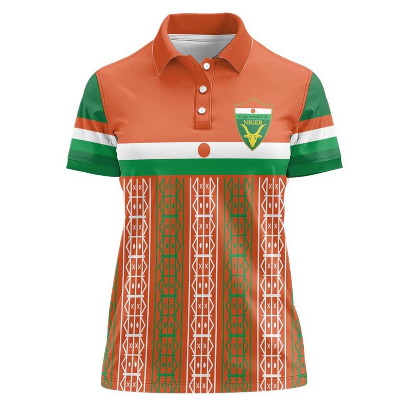 Equipe de Football Du Niger Custom Women Polo Shirt