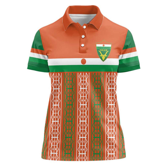 Equipe de Football Du Niger Custom Women Polo Shirt
