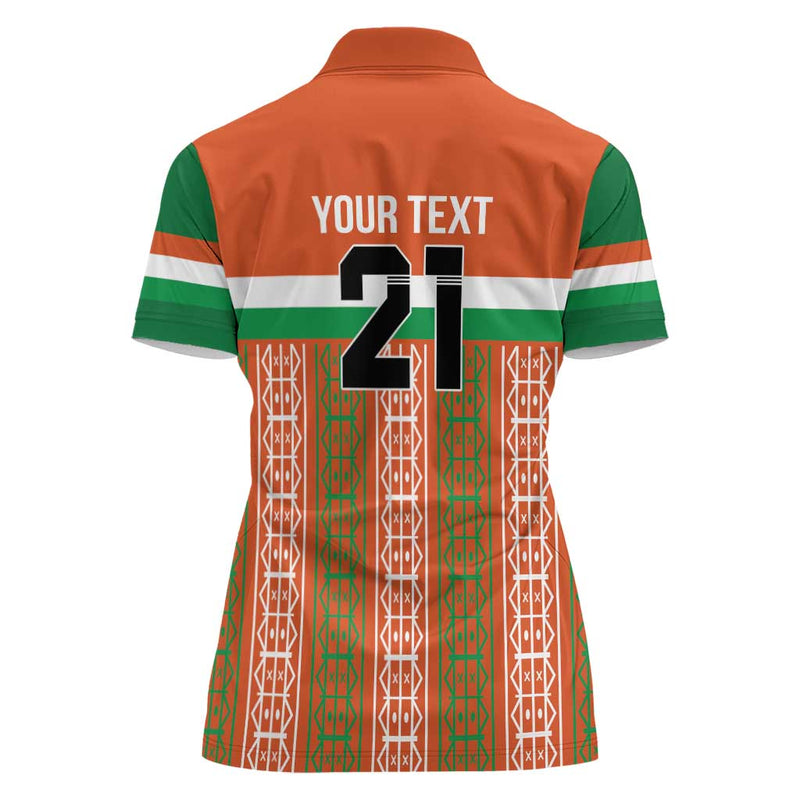 Equipe de Football Du Niger Custom Women Polo Shirt