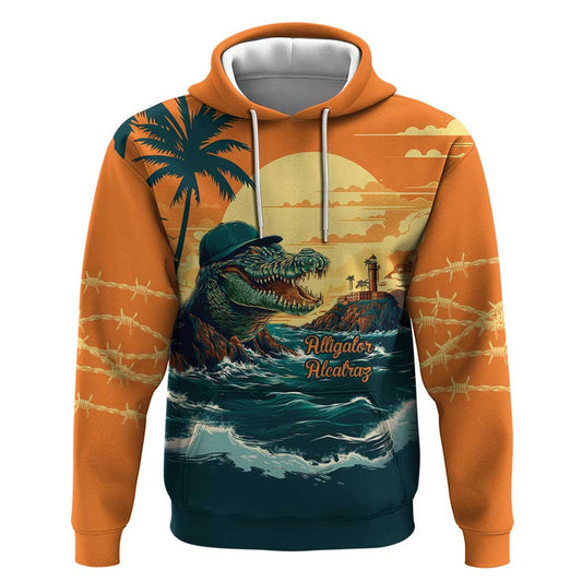 Everglades Alligator Alcatraz Vintage Hoodie