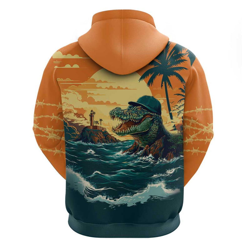Everglades Alligator Alcatraz Vintage Hoodie