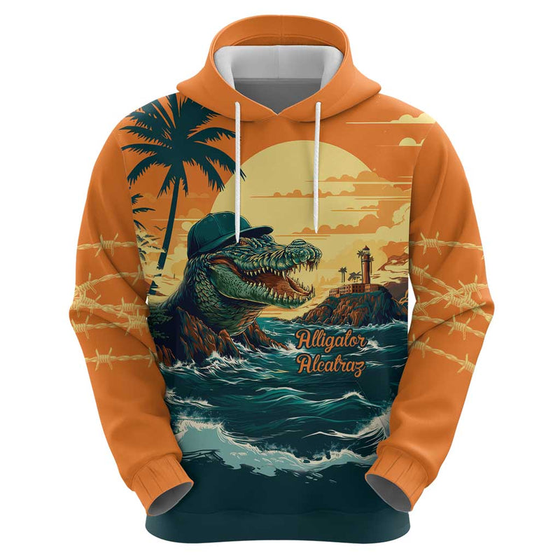 Everglades Alligator Alcatraz Vintage Hoodie