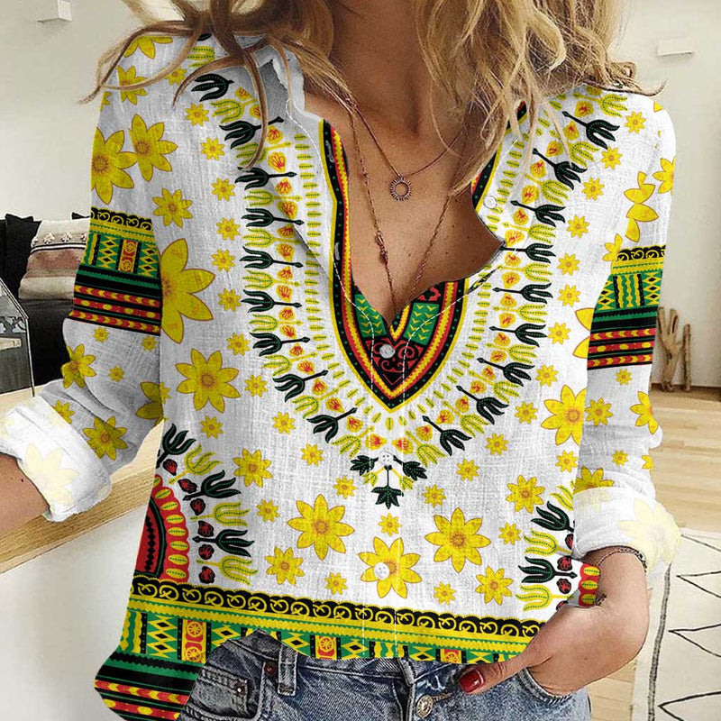 Enkutatash Dashiki and Adey Abeba Women Casual Shirt