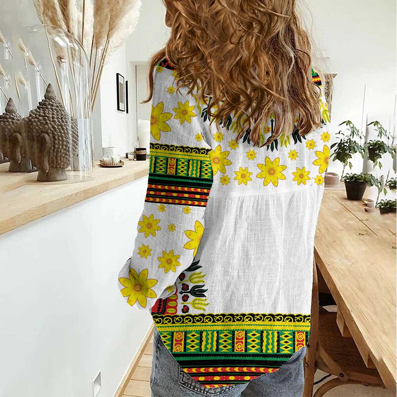 Enkutatash Dashiki and Adey Abeba Women Casual Shirt