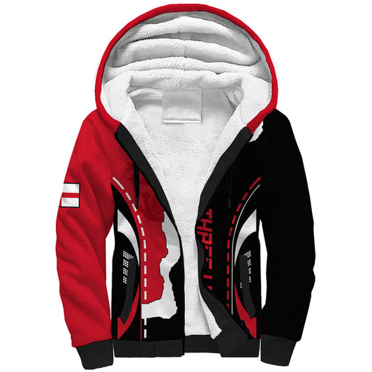 England The Three Lions Football Go Champions Red Sherpa Hoodie