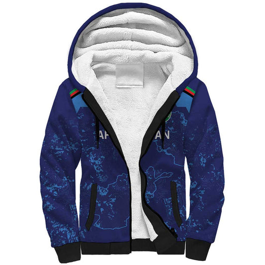 Afghan Atalans Cricket Custom Afghanistan Map with Sporty Style Sherpa Hoodie