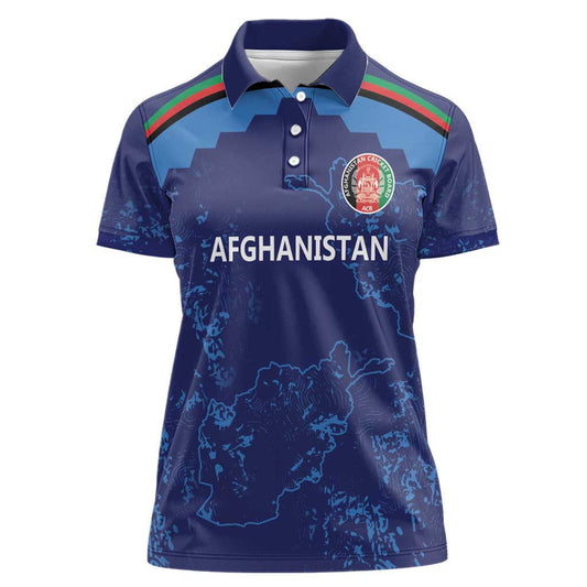 Afghan Atalans Cricket Custom Afghanistan Map with Sporty Style Women Polo Shirt