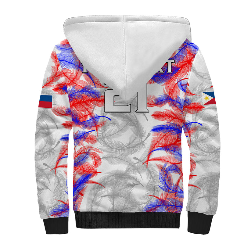 (Custom Text And Number) 2023 Philippines Anzkals Football Pilipinas Be Unique Sherpa Hoodie