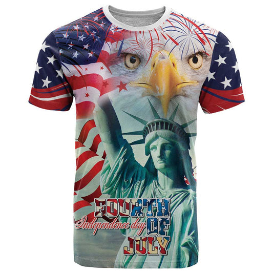 4th of July USA Statue of Liberty Happy Independence Day T Shirt