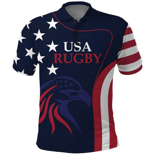 Custom USA Rugby The Eagles Summer Paris 2024 Polo Shirt